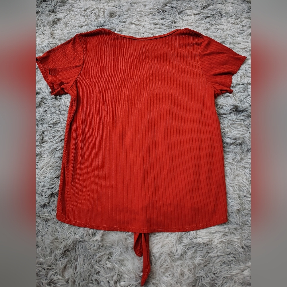 Glitter Girl Size 14/16 Burnt Orange Short-sleeve Top - Picture 8 of 8